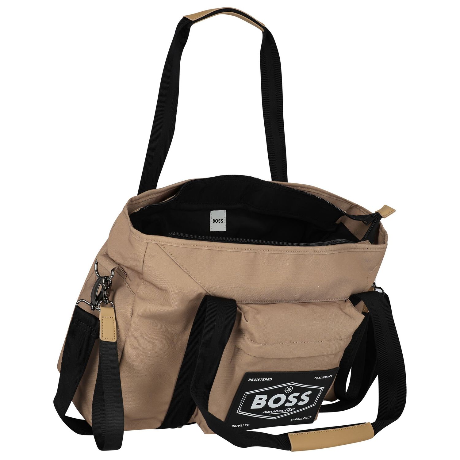 Beige Logo Baby Changing Bag, 2, hi-res image number null