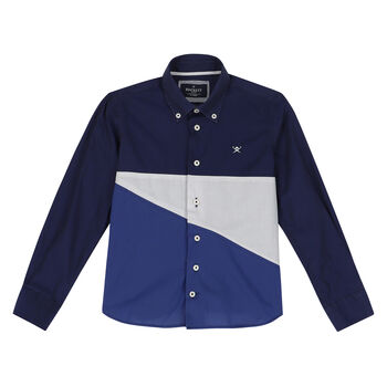 Boys Blue & White Logo Shirt