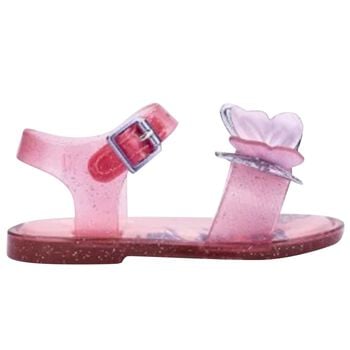 Younger Girls Pink Butterfly Sandals