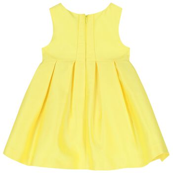Younger Girls Yellow Satin Dress