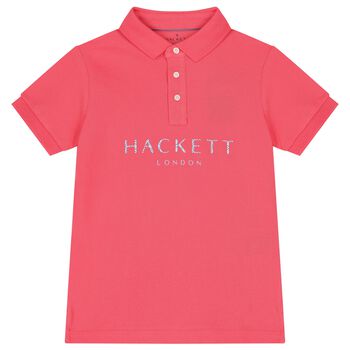 Boys Coral Cotton Logo Polo Shirt