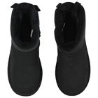 Girls Black Mini Bailey Bow II Suede Boots, 1, hi-res