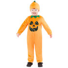 Orange Pumpkin Halloween Costume, 1, hi-res