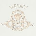 Girls White Embellished Medusa Logo T-Shirt, 1, hi-res