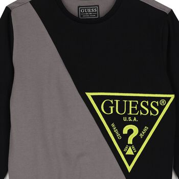 Boys Black & Grey Logo Sweatshirt