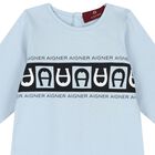 Baby Boys Blue Logo Babygrow, 2, hi-res