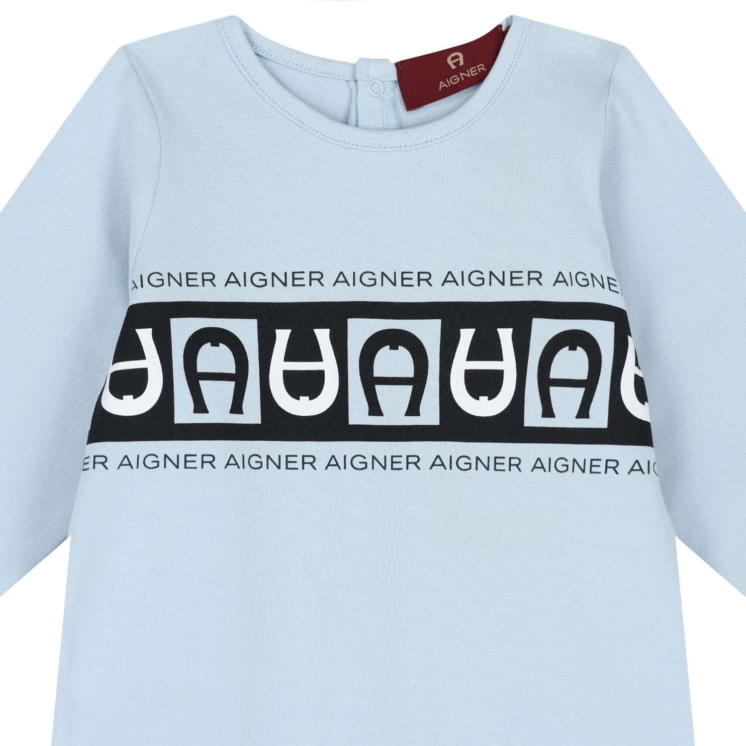 Baby Boys Blue Logo Babygrow, 2, hi-res