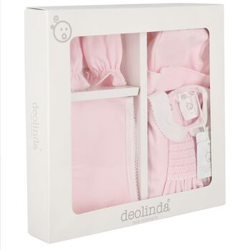 Baby Girls Pink & White Babygrow Gift Set