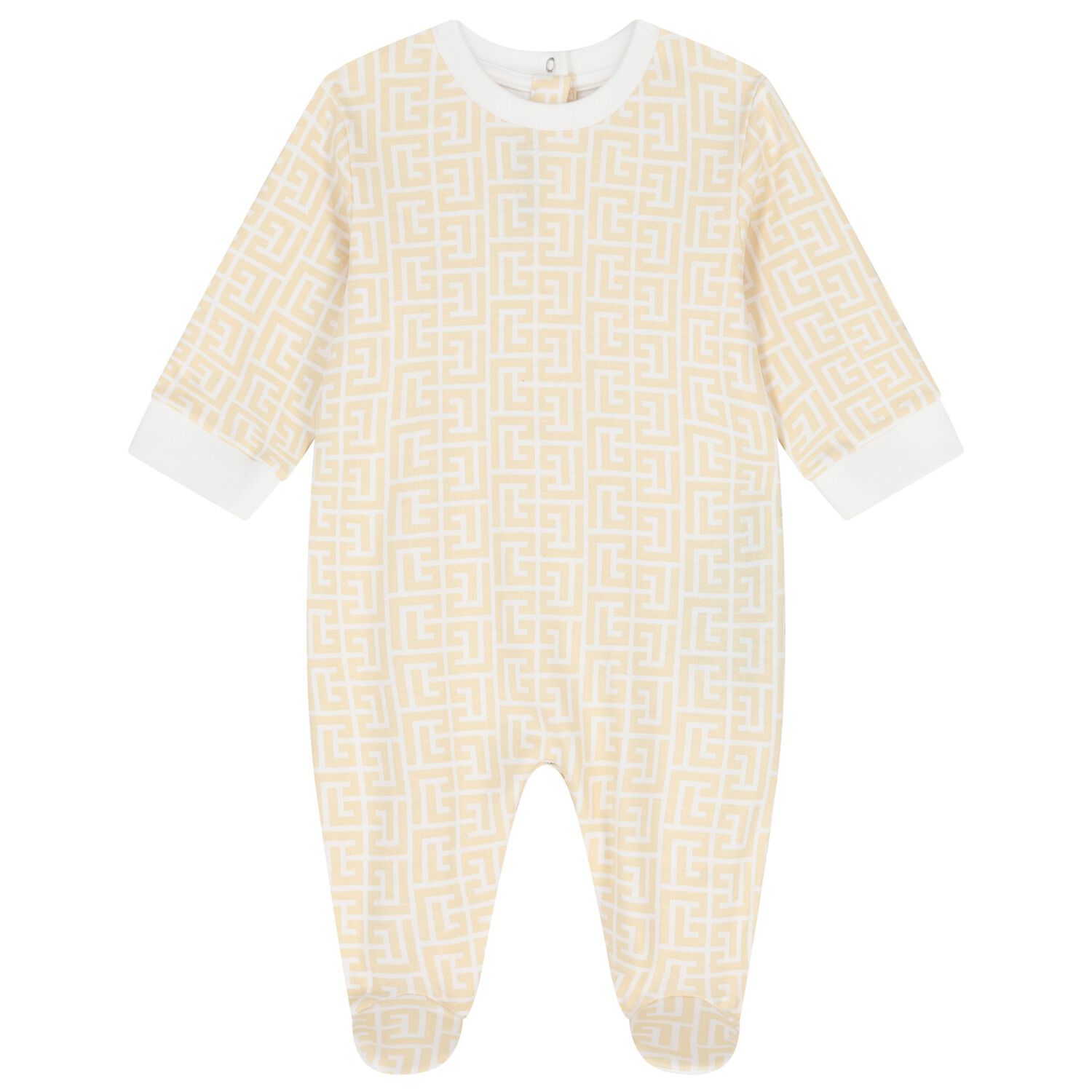 White & Gold Logo Babygrow Gift Set, 1, hi-res