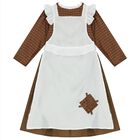 Girls White & Beige Victorian Costume, 1, hi-res