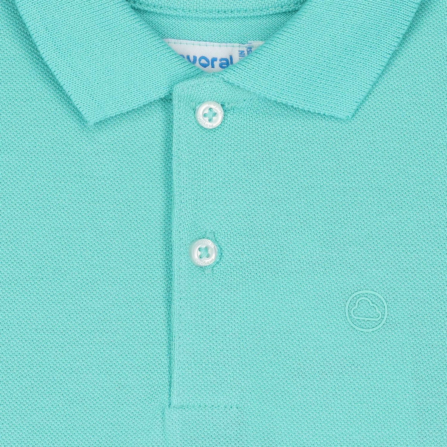 Younger Boys Aqua Logo Polo Shirt, 1, hi-res image number null