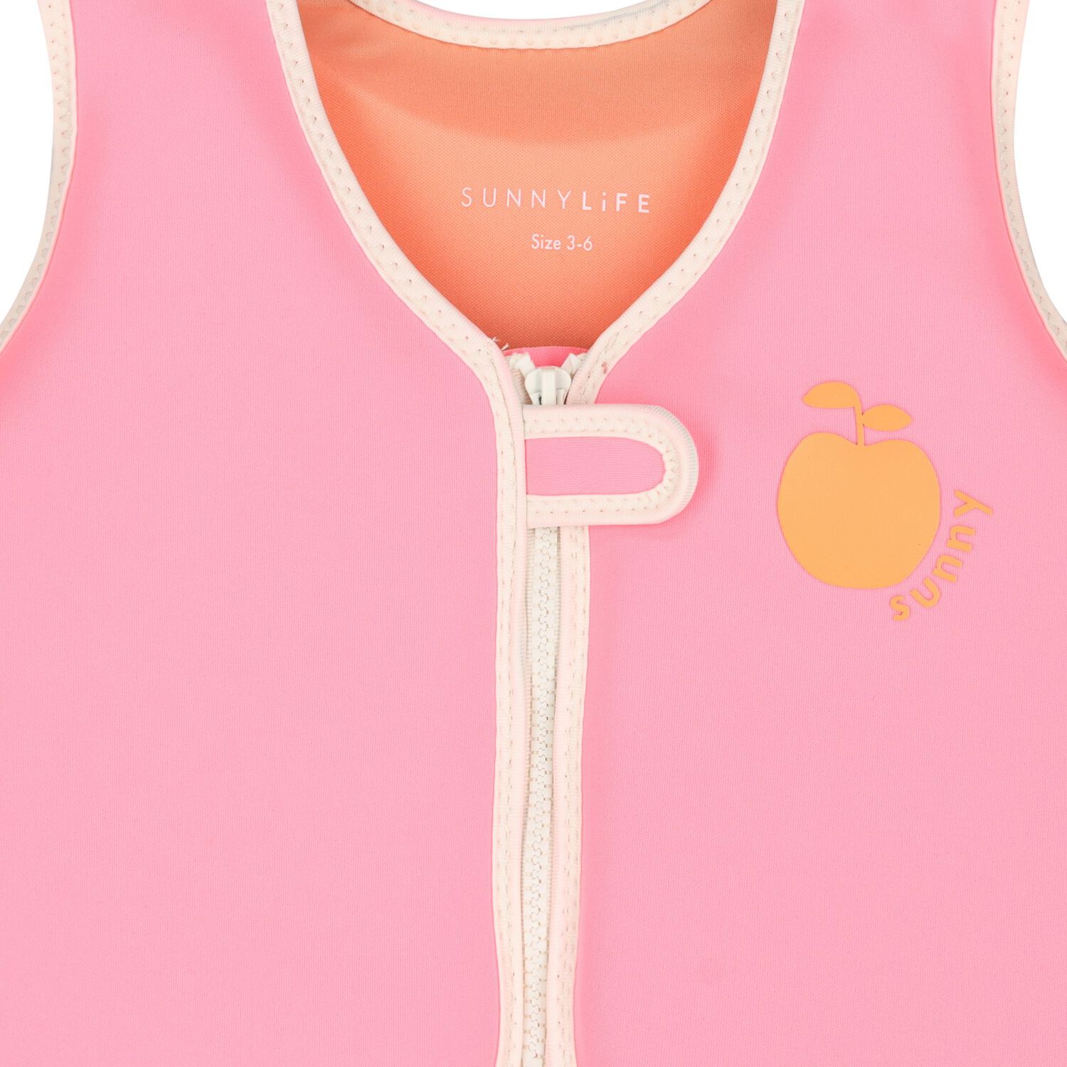 Girls Pink Fruit Swim Vest, 1, hi-res