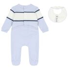 Baby Boys Blue Logo Babygrow Gift Set, 2, hi-res