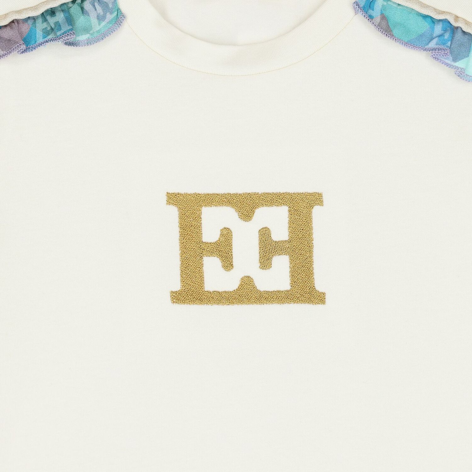 فستان بنات بالشعار باللون العاجي و الأزرق, 1, hi-res