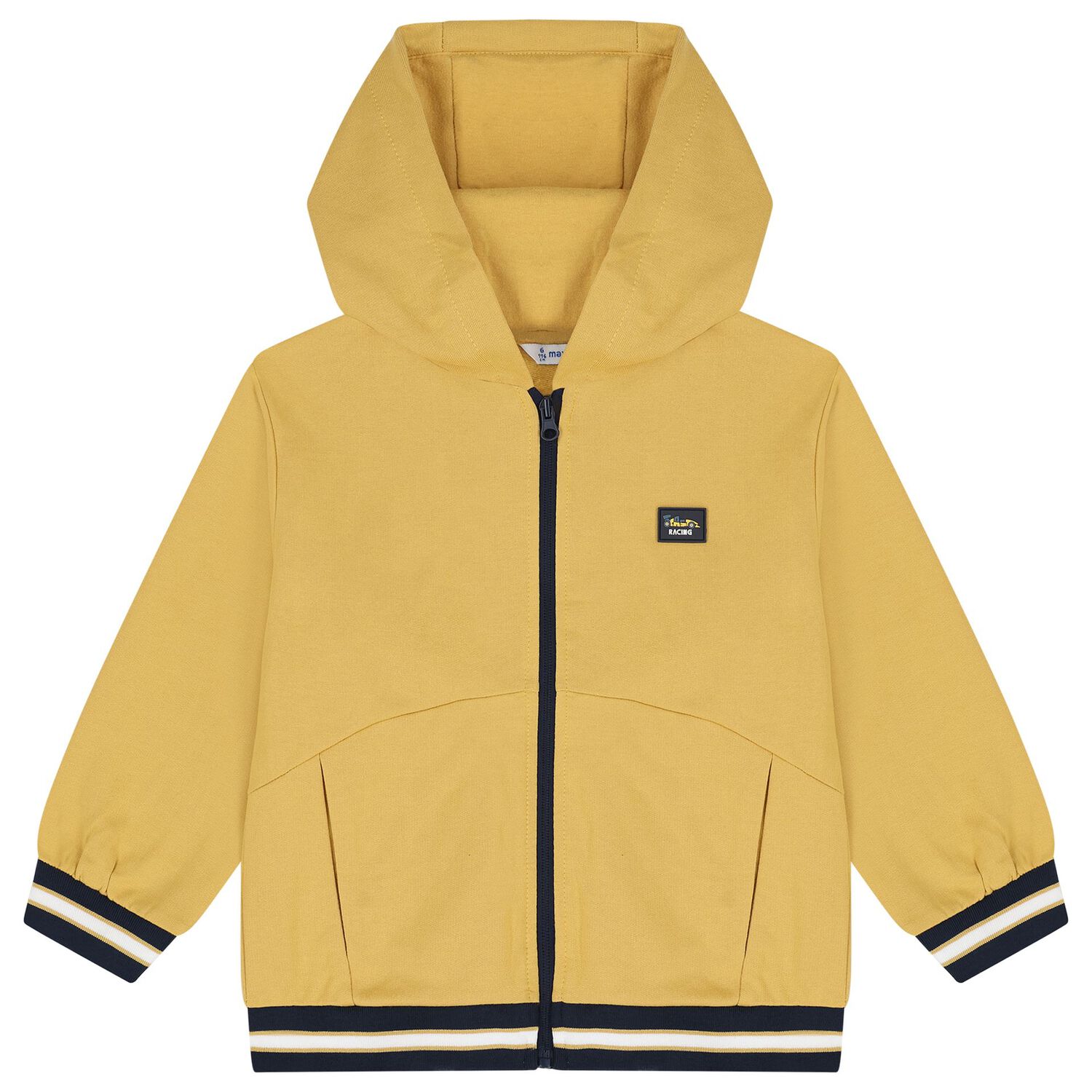 Boys White, Yellow & Navy Blue Racing Car Tracksuit ( 3 Piece ), 3, hi-res