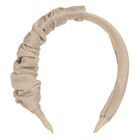 Girls Gold Ruched Headband, 1, hi-res