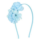Girls Blue Flower Headband, 2, hi-res
