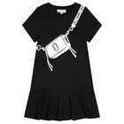Girls Black Bag Dress, 1, hi-res