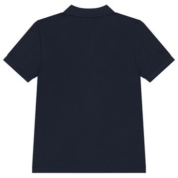 Boys Navy Blue Logo Polo Shirt