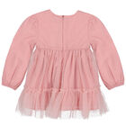 Younger Girls Pink Tulle Dress, 1, hi-res