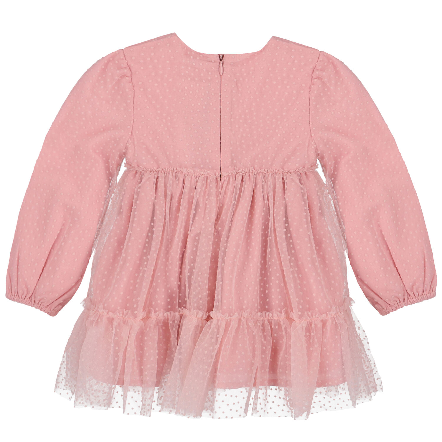Younger Girls Pink Tulle Dress, 1, hi-res image number null