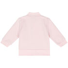 Baby Girls Pink Logo Zip Up Top, 1, hi-res