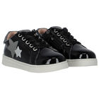 حذاء بنات رياضي باللون الأسود والفضي, 2, hi-res