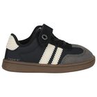 Younger Boys Black & White Trainers, 2, hi-res