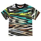 Boys Multi-Coloured Zigzag Logo T-Shirt, 1, hi-res