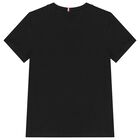 Boys Black Logo T-Shirt, 1, hi-res