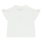 Younger Girls White & Pink Teddy Bear Logo Skirt Set, 1, hi-res