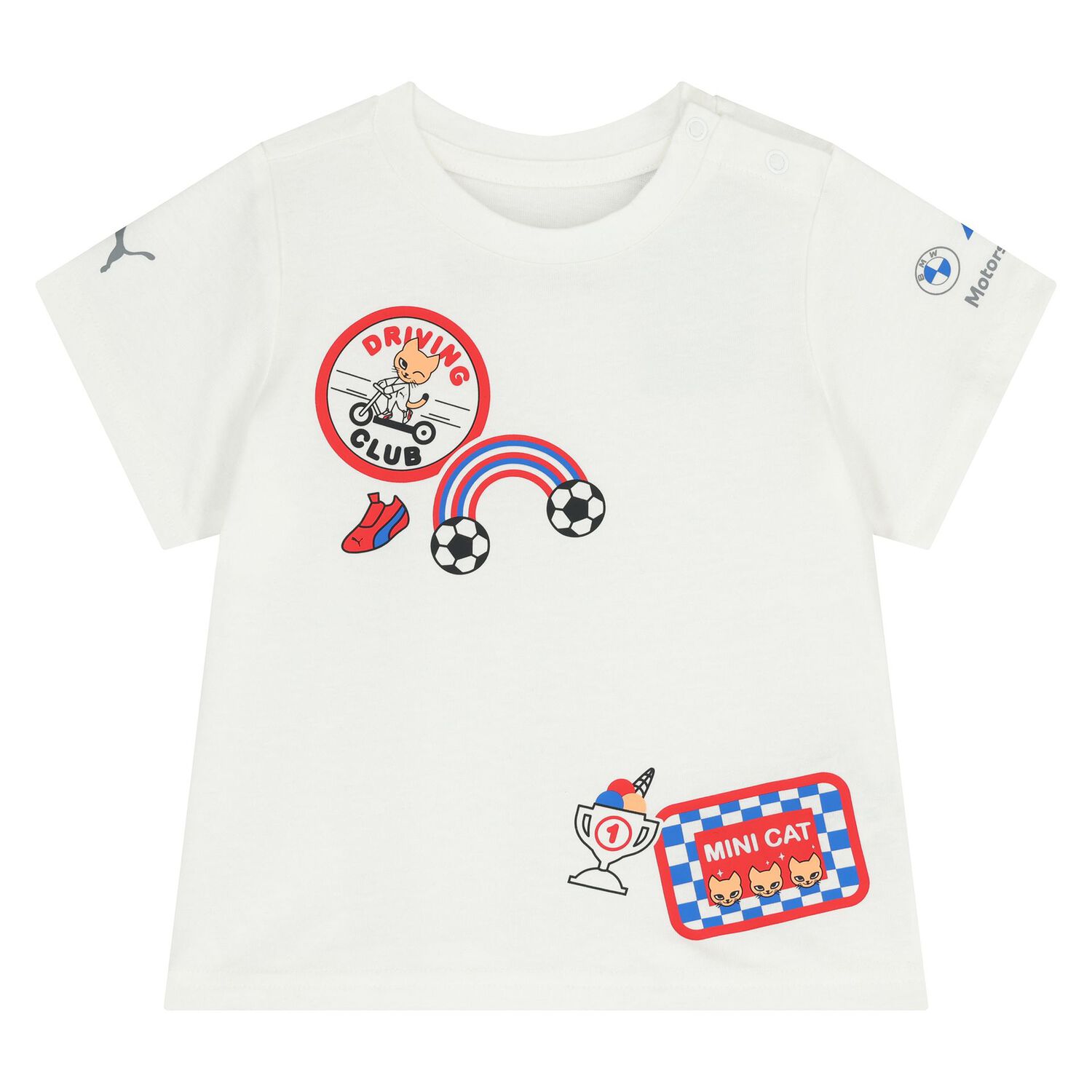 طقم شورت اطفال بالشعار باللونين الاسود و الابيض للاولاد , 1, hi-res