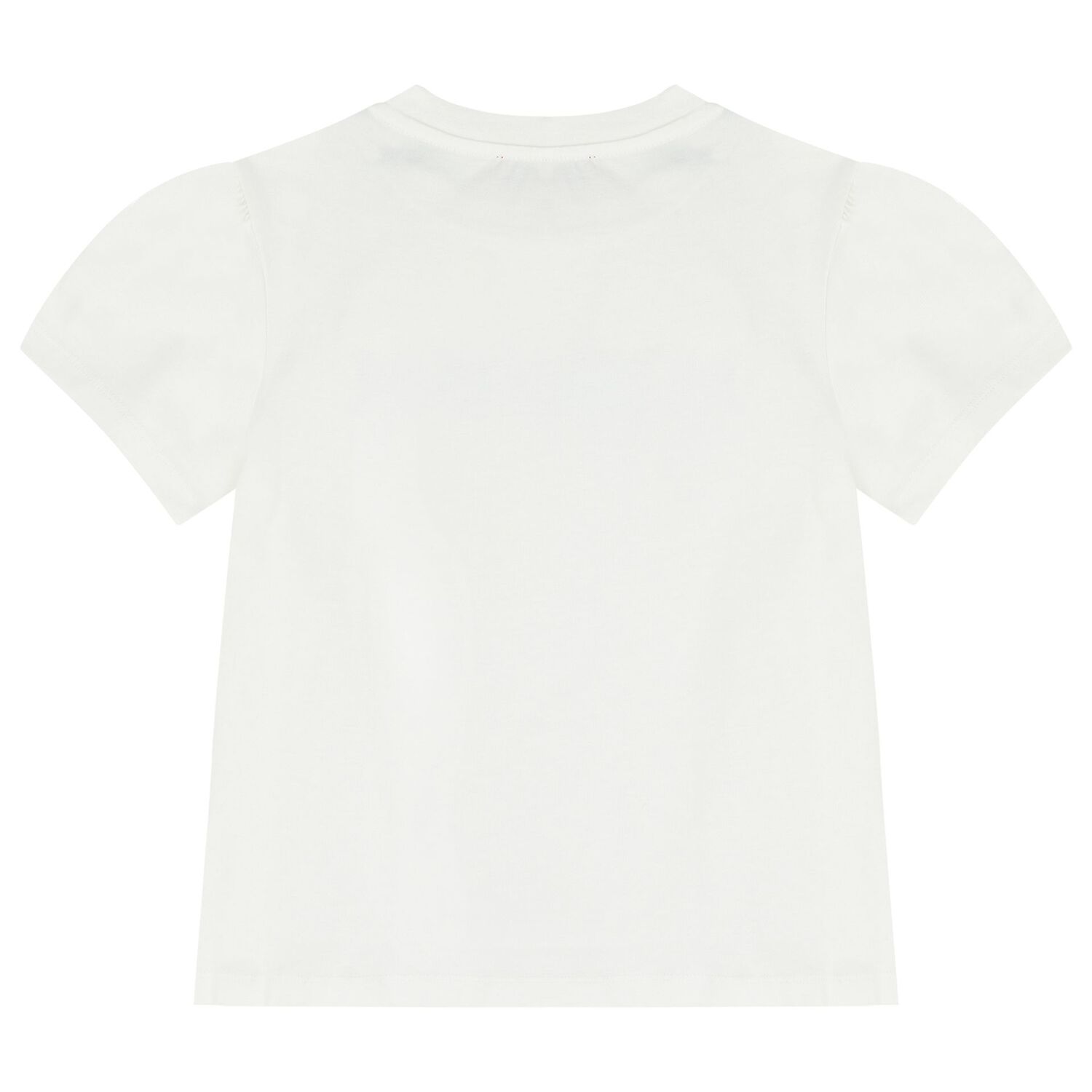 Girls White Rhinestone Logo Blouse, 1, hi-res