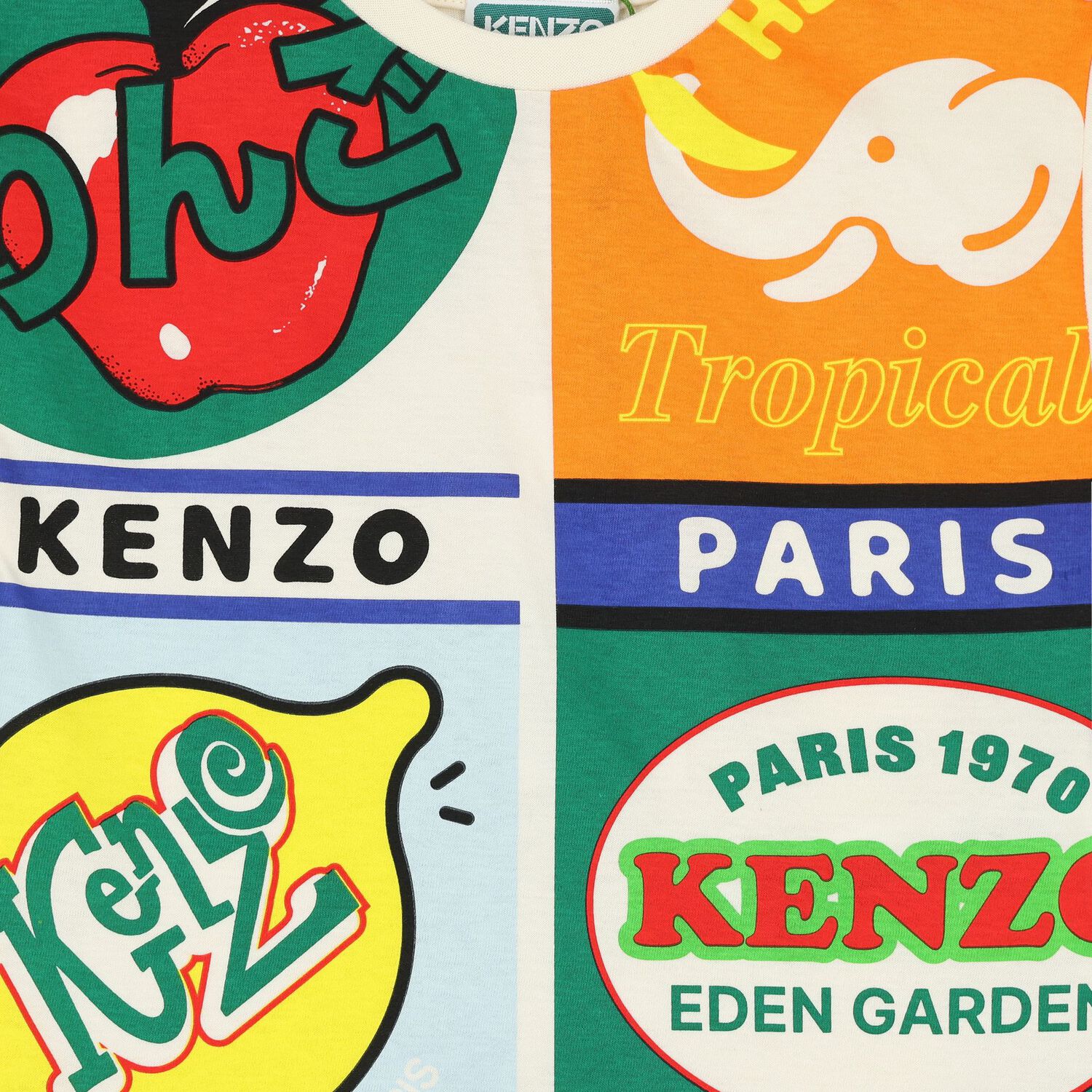 تيشيرت بشعار الفواكه باللون البيج, 1, hi-res