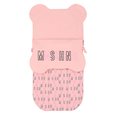 Girls Pink Teddy Logo Baby Nest