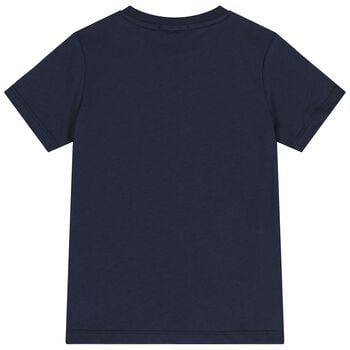 تيشيرت اولاد بالشعار باللون الكحلى 