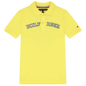 Boys Yellow Logo Polo Shirt