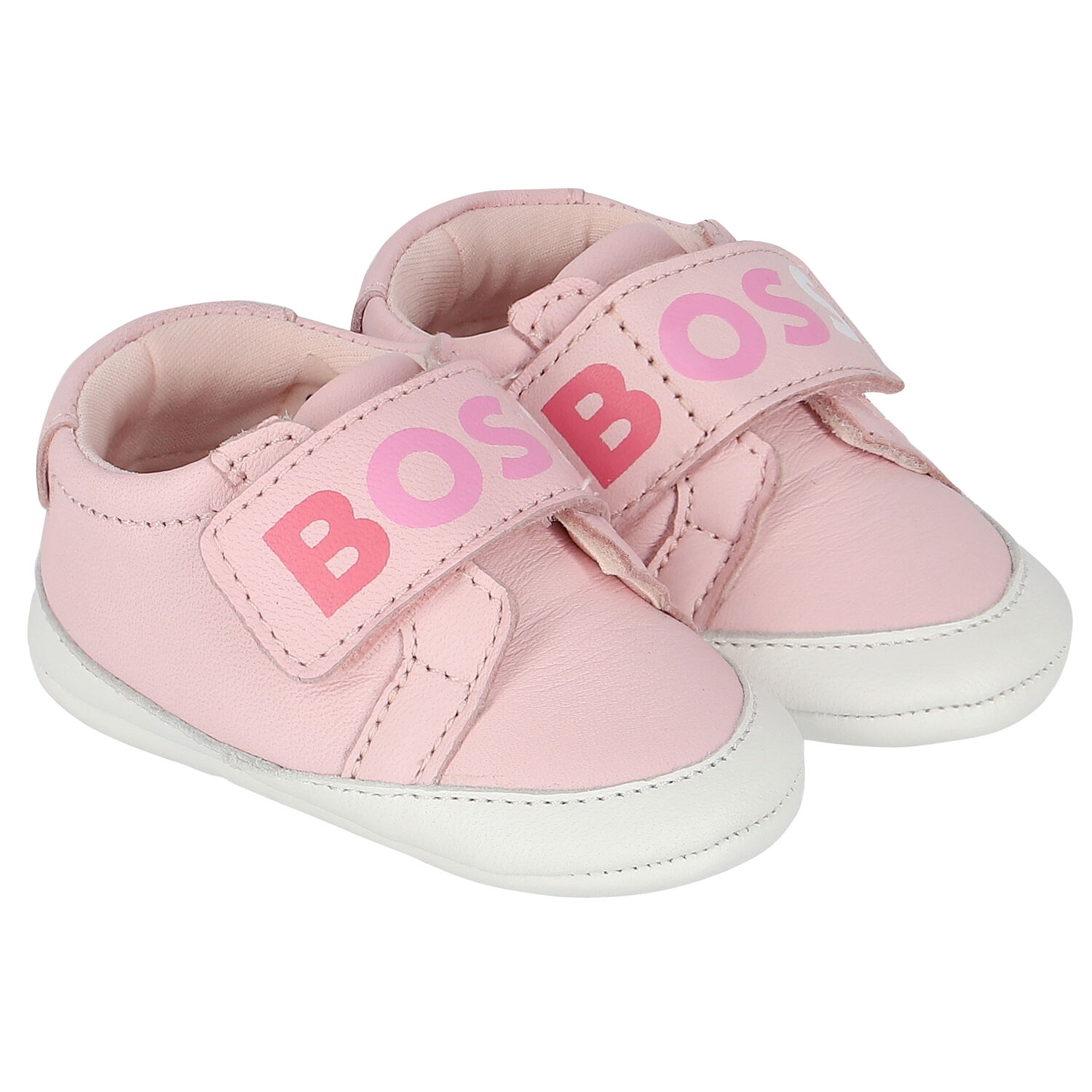 Pink Logo Pre Walker Shoes, 1, hi-res