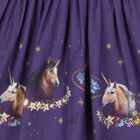 Girls Purple Unicorn Long Sleeve Dress , 1, hi-res