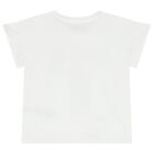 تيشيرب بنات بطبعة باللون الأبيض, 1, hi-res