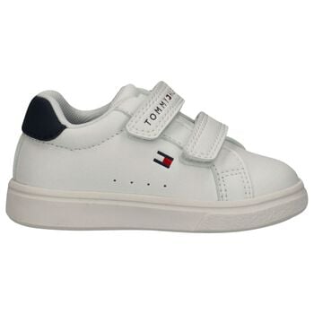 Boys White Logo Trainers
