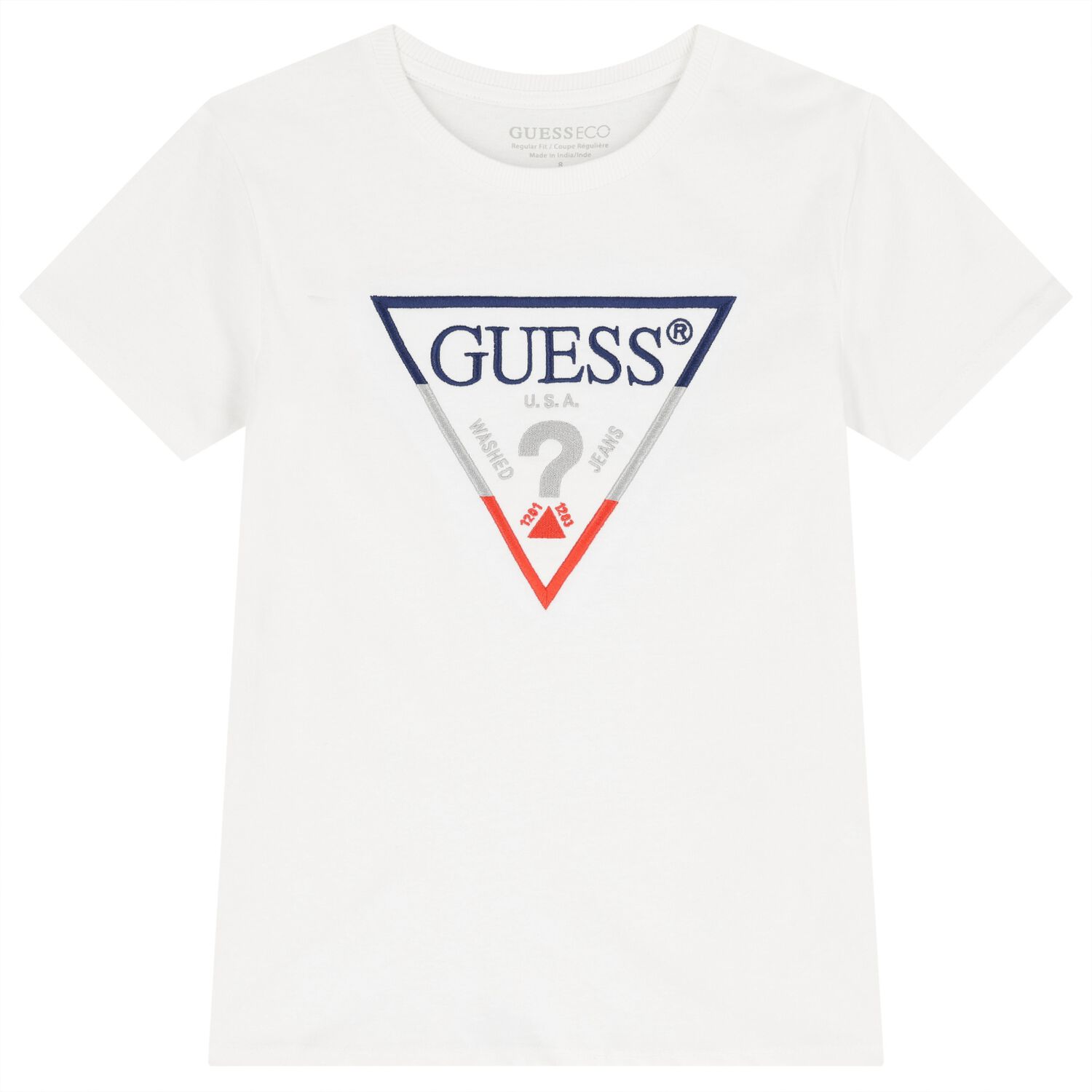 Boys White Logo T-Shirt, 1, hi-res