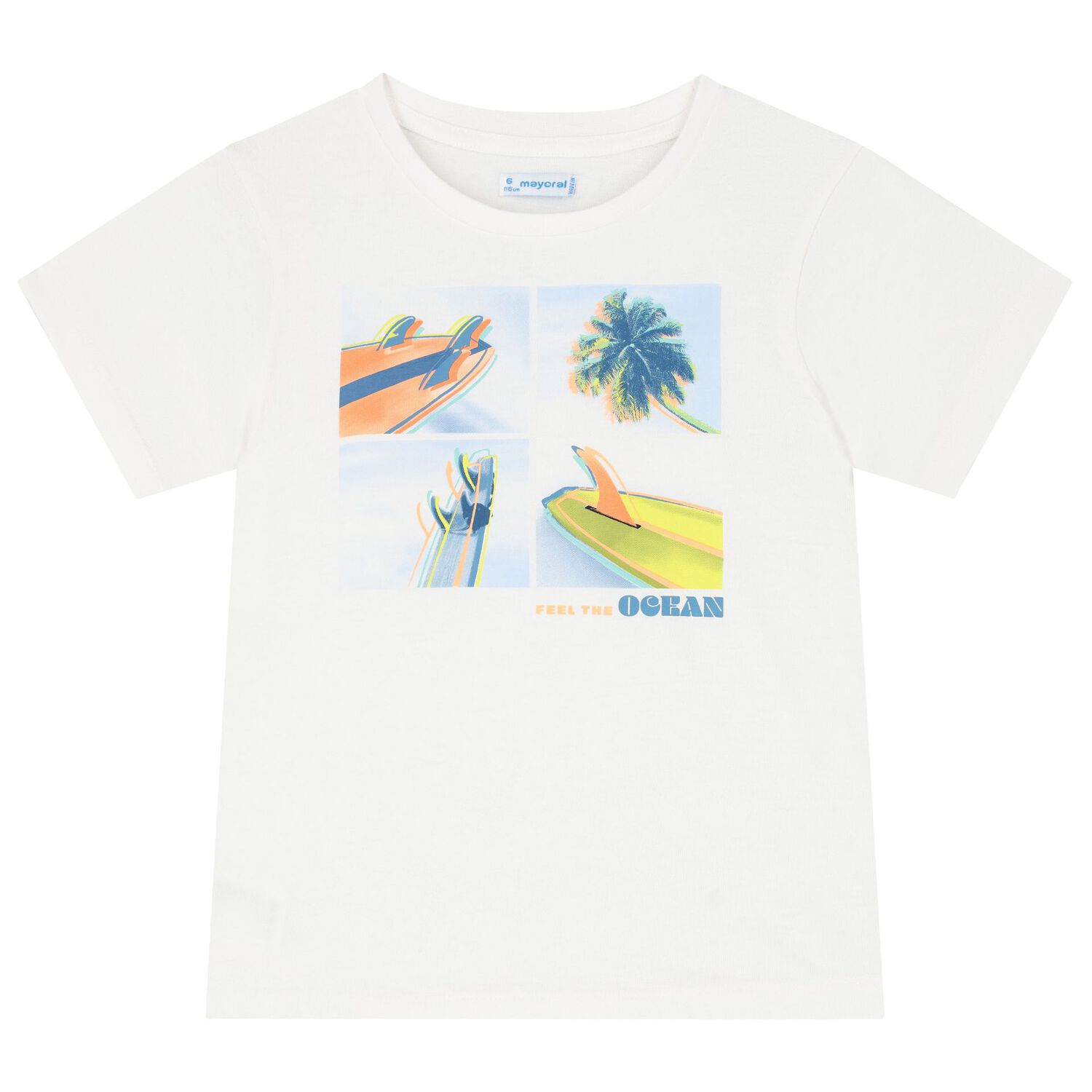 طقم شورت أولاد بطبعة ركوب الأمواج باللونين الأبيض والأزرق, 1, hi-res image number null