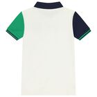 Boys Ivory Crest Logo Polo Shirt, 1, hi-res