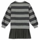 طقم فستان مخطط باللون الرمادى, 1, hi-res