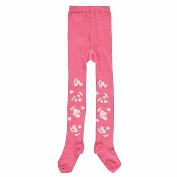 Girls Pink Blossom Tights