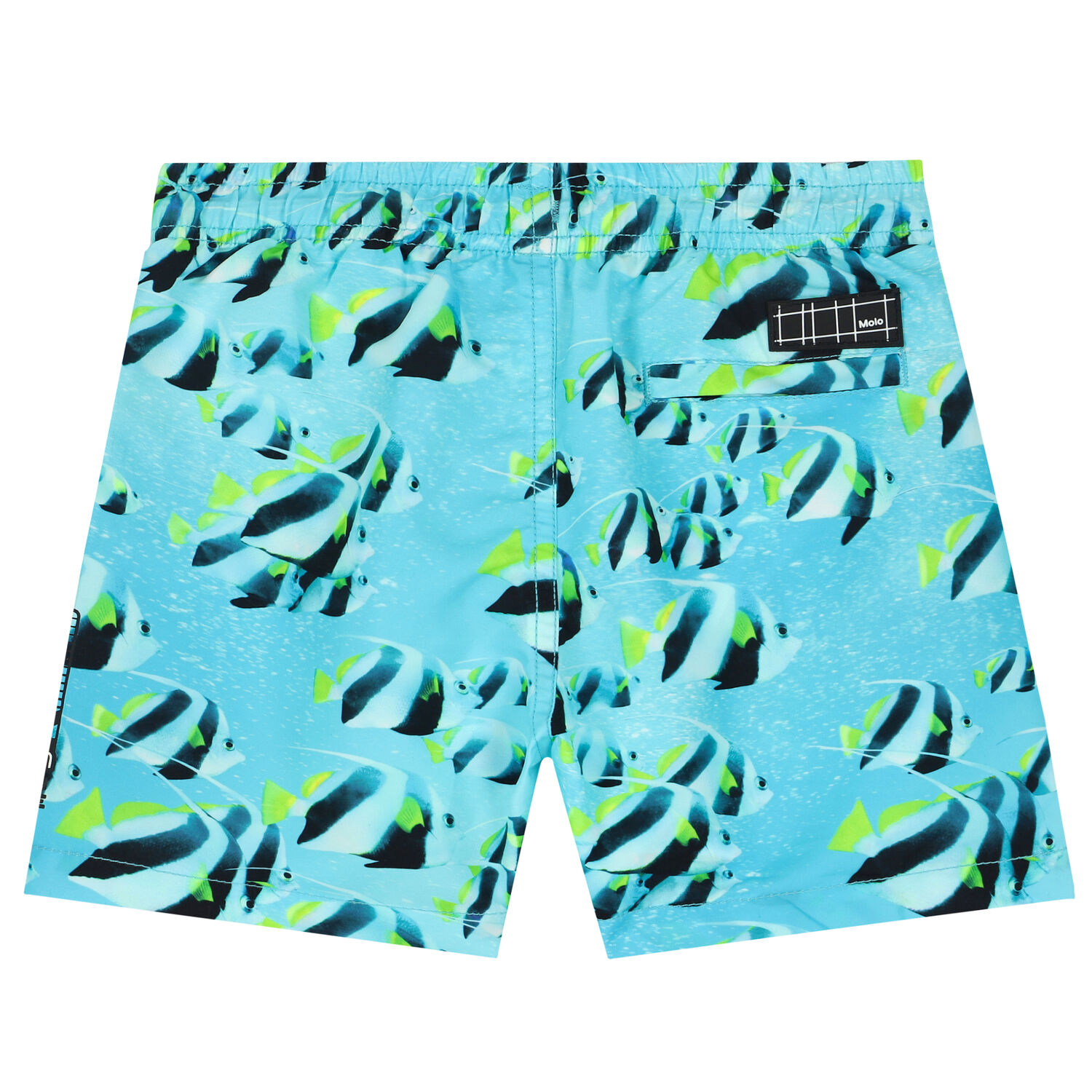 Boys Blue Fish Swim Shorts, 1, hi-res