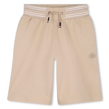 Boys Beige Logo Shorts