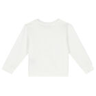 سويت شيرت بالشعار باللون الأبيض والذهبي, 1, hi-res