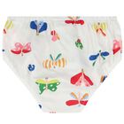 طقم بنات فستان بطبعة باللون الأبيض, 2, hi-res